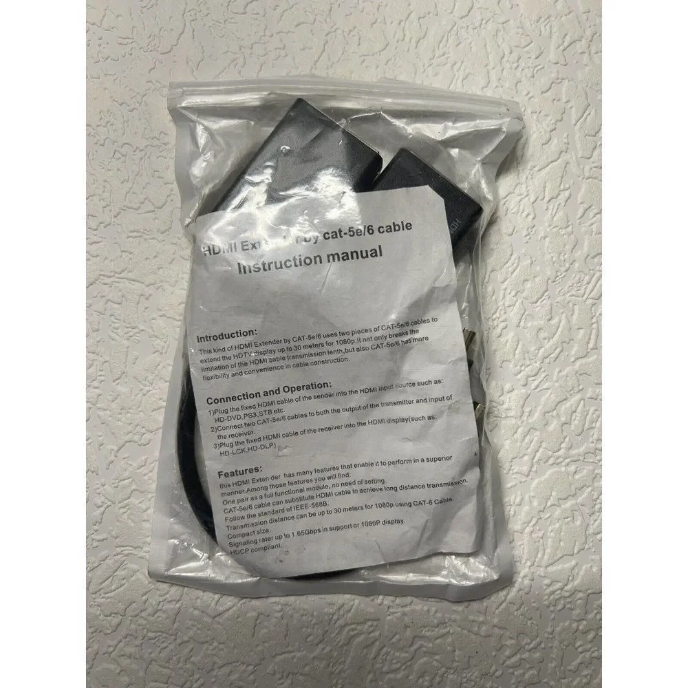 HDMI Extender Cables Cat-5e/6- Open Package